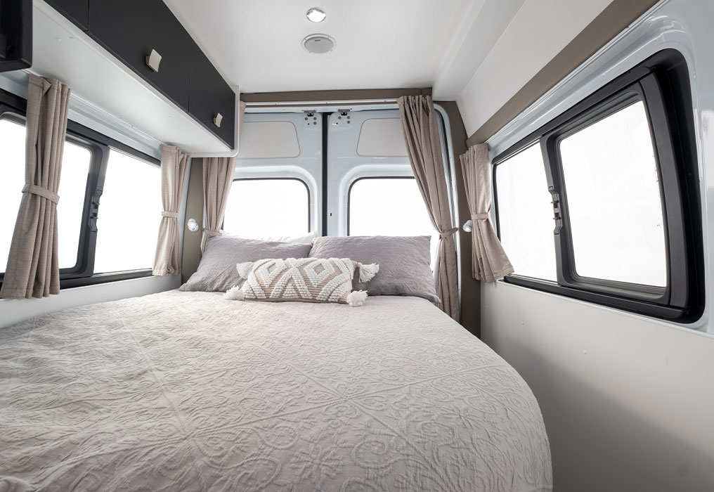 Winnebago Bondi 2S FB 2 Berth Campervan Interior Rear fixed queen bed